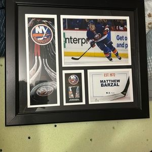 Islanders Matthew, Basel poster  with a piece of a puck game used